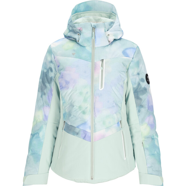 Women's Cosima Down 2-Way Stretch Regular Fit Hooded Jacket, Flurry Blurry