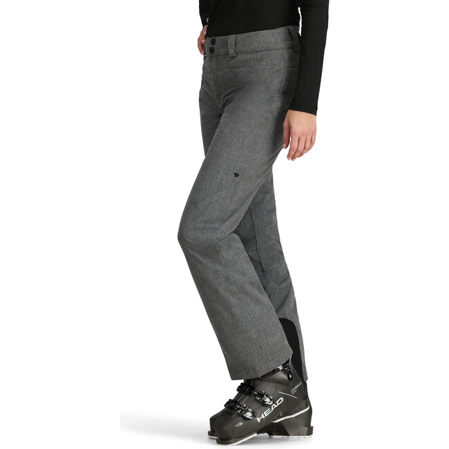 Women's Malta Ski Contour Regular Fit Zipper Hand Pocket Pant, Charcoal - Snow Pants - 6