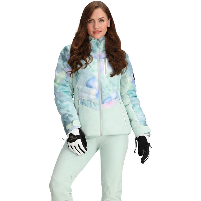 Women's Cosima Down 2-Way Stretch Regular Fit Hooded Jacket, Flurry Blurry - Parkas - 4