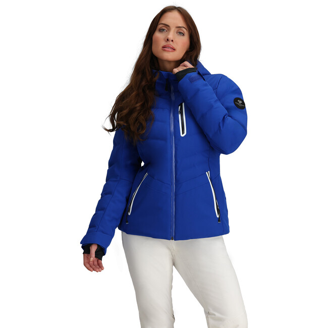 Women's Cosima Down 2-Way Stretch Regular Fit Hooded Jacket, Stellar - Parkas - 4