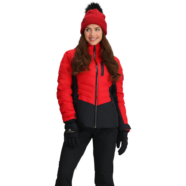 Women's Cosima Down 2-Way Stretch Regular Fit Hooded Jacket, Ski Patrol - Parkas - 4