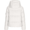 Women's Calypso Down Winter Relaxed Fit Puffer Hodded Jacket, White Zebra - Puffers & Down Jackets - 2
