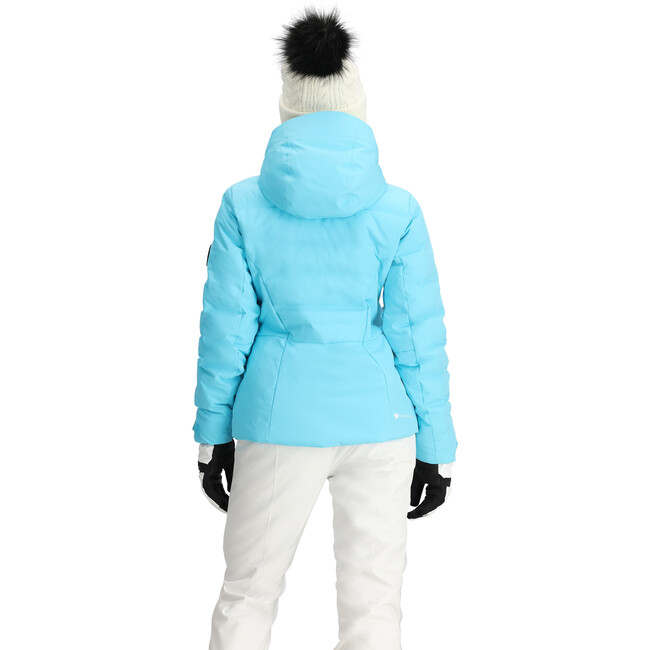 Women's Cosima Down 2-Way Stretch Regular Fit Hooded Jacket, Fly Away - Parkas - 5