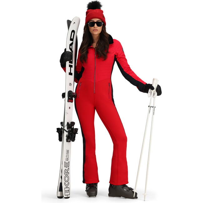 Women's Katze 4-Way Stretch Fabric Active Fit Removable Faux Fur Collar Suit, Ski Patrol - Snowsuits - 8