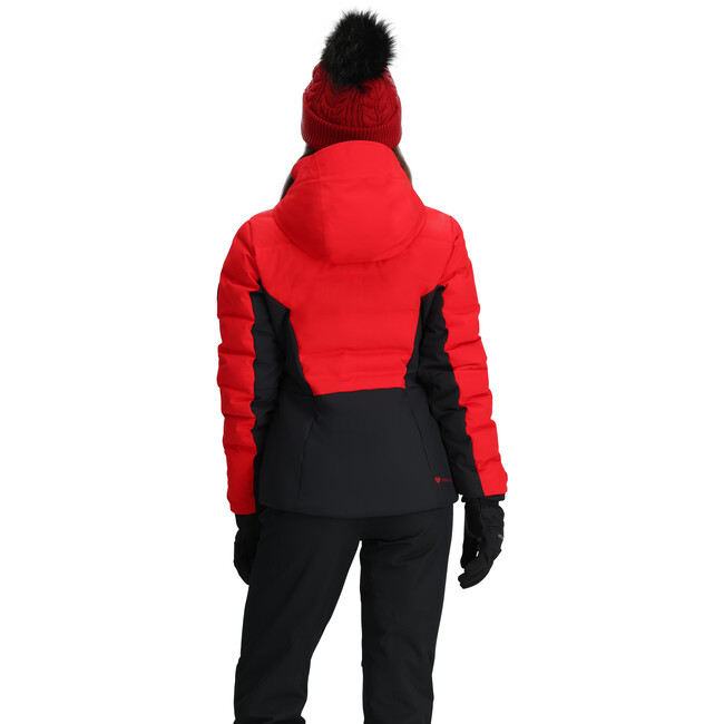 Women's Cosima Down 2-Way Stretch Regular Fit Hooded Jacket, Ski Patrol - Parkas - 5