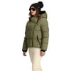 Women's Calypso Down Winter Relaxed Fit Puffer Hodded Jacket, Smokey Olive - Puffers & Down Jackets - 6