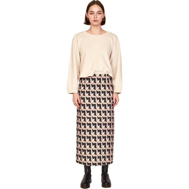 Women's Lombok Pencil Skirt, Clay Parquet - Skirts - 1