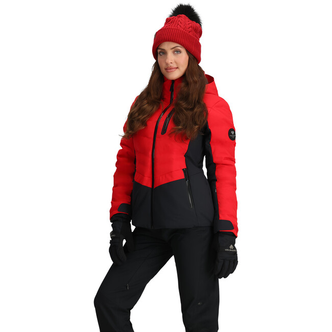 Women's Cosima Down 2-Way Stretch Regular Fit Hooded Jacket, Ski Patrol - Parkas - 6