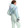 Women's Cosima Down 2-Way Stretch Regular Fit Hooded Jacket, Flurry Blurry - Parkas - 7