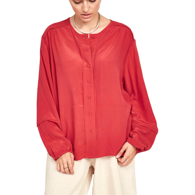 Women's Dakota Blouse, Red - Blouses - 4