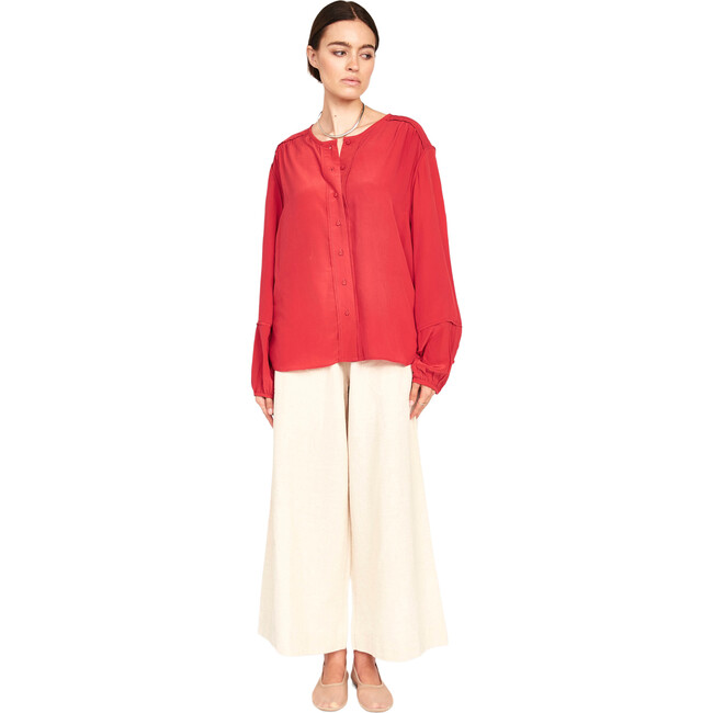 Women's Dakota Blouse, Red - Blouses - 6