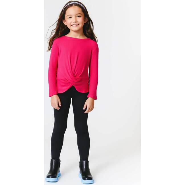 Girls Tlc High Rise Elastic-Free Waistband Leggings, Jet Black