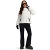 Women's Calypso Down Winter Relaxed Fit Puffer Hodded Jacket, White Zebra - Puffers & Down Jackets - 8
