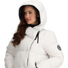 Women's Calypso Down Winter Relaxed Fit Puffer Hodded Jacket, White Zebra - Puffers & Down Jackets - 9