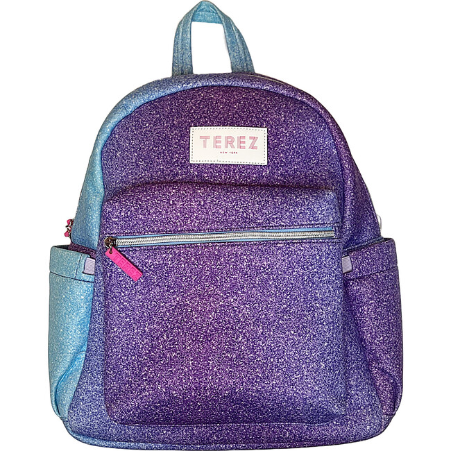 Girls Adjustable Shoulder Strap Zipper Backpack, Unicorn Glitter