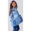 Girls Adjustable Shoulder Strap Zipper Backpack, Denim Splatter - Backpacks - 2