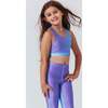 Girls Hi-Shine Scoop Neck Racer Back Sports Bra, Unicorn Glitter - Bras - 2