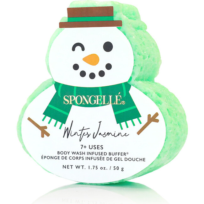 Snowman Body Wash Infused Buffer, Winter Jasmine - Body Cleansers & Soaps - 1