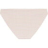 Women's Crinkle Gingham Print Straight Low Waist Bikini Bottom, Brown - Two Pieces - 6