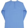 Sun-Safe Unlined Crew Neck Raglan Long Sleeve Slim-Fit Rashguard, Lagoon Blue - Rash Guards - 6