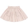 Gingham Print Elastic Paperbag Waistband Pocket Pull-On Skirt, Brown - Skirts - 1 - thumbnail