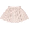 Gingham Print Elastic Paperbag Waistband Pocket Pull-On Skirt, Brown - Skirts - 7