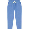 Boys Corduroy Elastic Waistband Twill Drawstring Slim-Fit Pants, Lagoon Blue - Pants - 1 - thumbnail