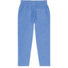 Boys Corduroy Elastic Waistband Twill Drawstring Slim-Fit Pants, Lagoon Blue - Pants - 7