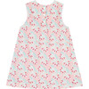 Bluebells Print Picot Trim Back Button-Up Simple Dress, Pink - Dresses - 7