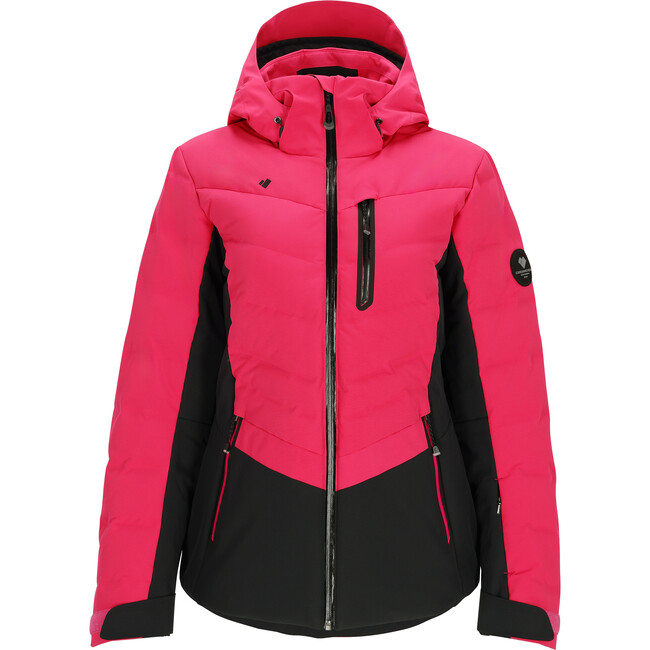 Women's Cosima Down 2-Way Stretch Regular Fit Hooded Jacket, Showstopper