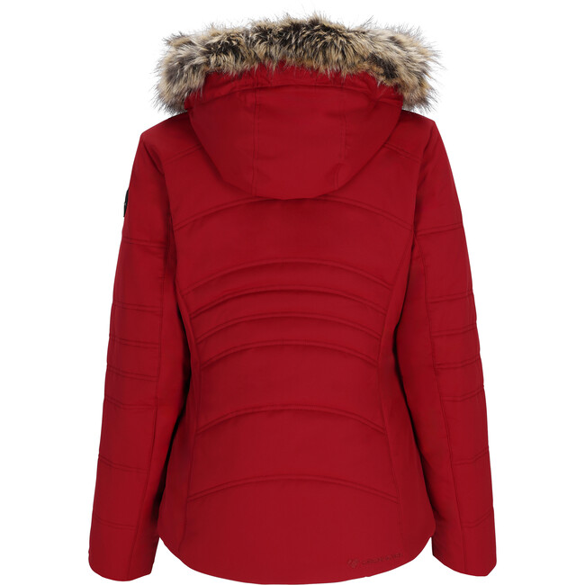 Women's Tuscany II Ski-Ready Regular Fit Faux Fur Hooded Jacket, Rustic Red - Parkas - 2