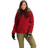 Women's Tuscany II Ski-Ready Regular Fit Faux Fur Hooded Jacket, Rustic Red - Parkas - 4