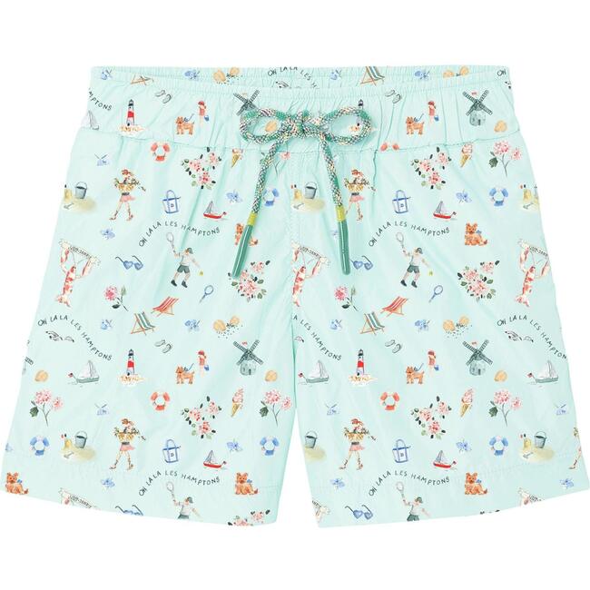 Lison Paris X Danrie Print Swim Shorts, Green