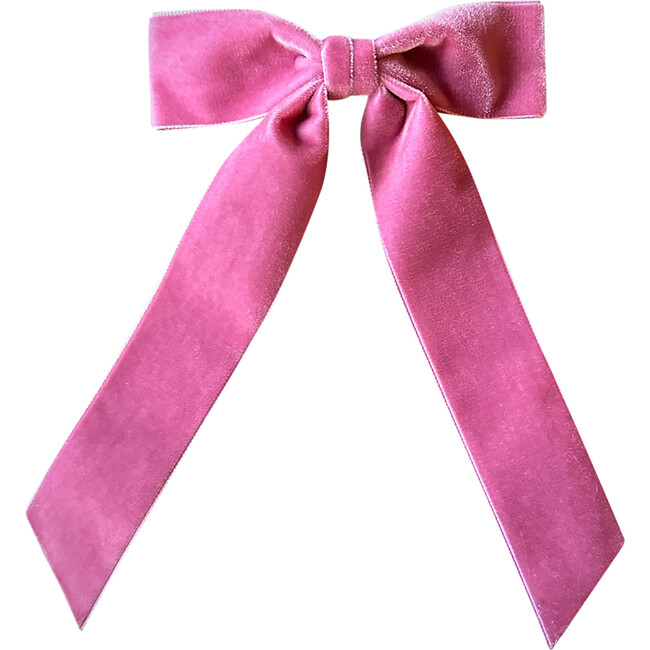 Mademoiselle Velvet Bow, Rose - Hair Accessories - 1