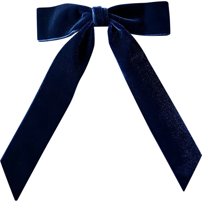 Mademoiselle Velvet Bow, Navy