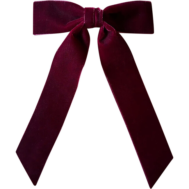 Mademoiselle Velvet Bow, Burgundy