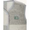 Merino Wool Vest, Cream & Grey - Vests - 2