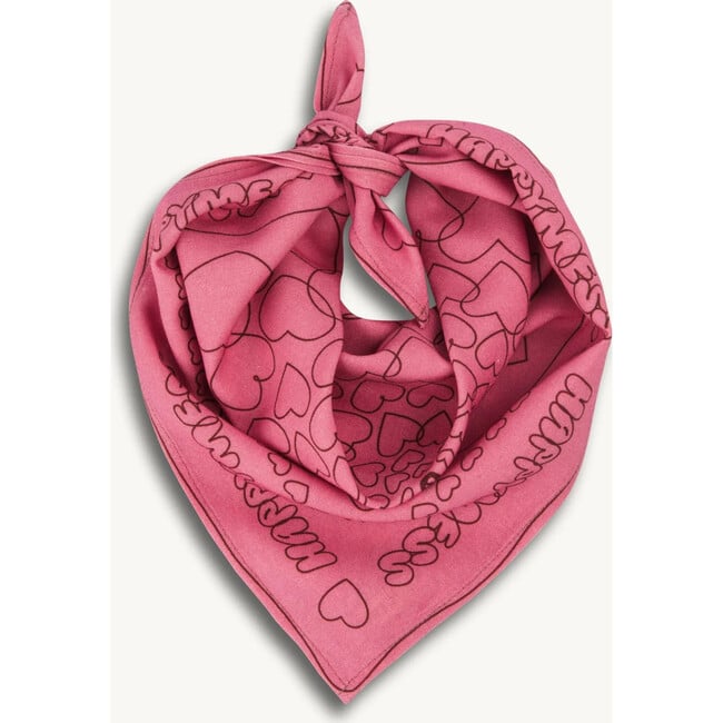 Bandana, Pink Hearts - Scarves - 2