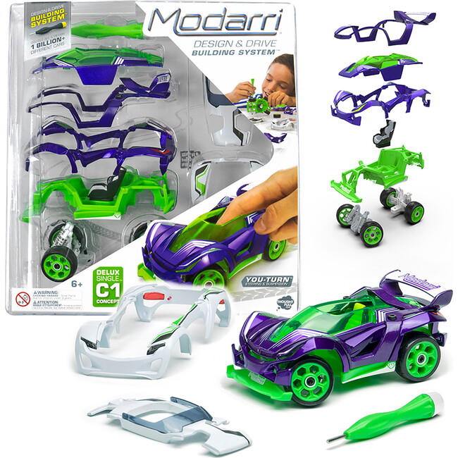 Modarri: C1 Concept Car - Deluxe Single DIY Design & Build Toy Car