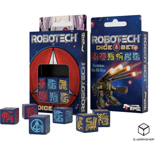 Strange Machine Games: Robotech: The Macross Saga Dice Set - 6pc - Board Games - 2