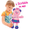 Scribble Me: Friends Bear - Pink - 15" Plush Animal & 3 Coloring Pens - Plush - 3