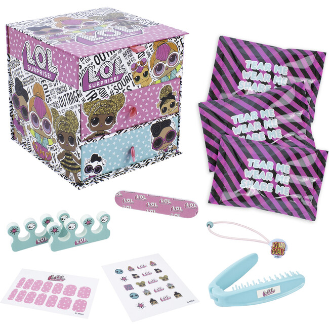 LOL Surprise Sleepover Set - Teal & Pink 3 Level Storage Box