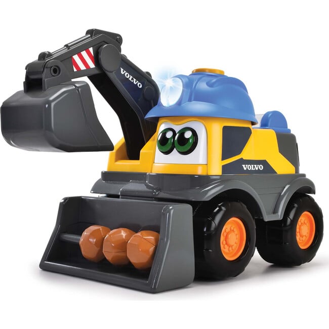 Dickie Toys: ABC Volvo Danny Digger - Yellow & Blue - Light Up & 5 Sounds