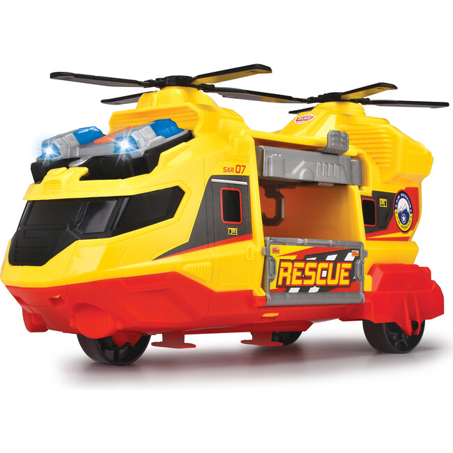 Dickie Toys: Rescue Helicopter - Yellow & Red - 11" Light & Sound Toy Vehicle