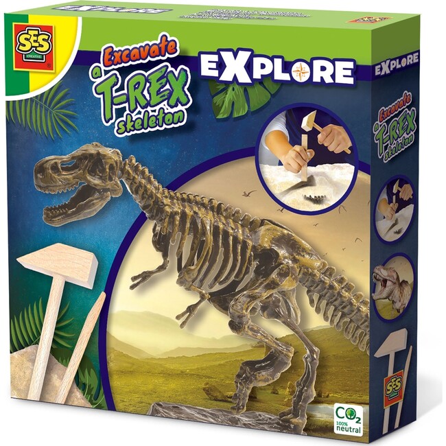 SES Creative: Excavate A T-Rex Skeleton - STEM Dinosaur Dig Kit - STEM Toys - 1