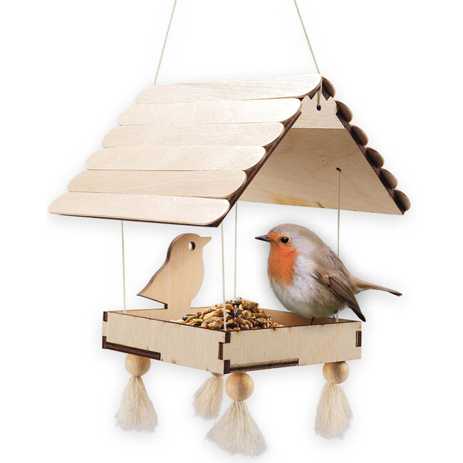 SES Creative: Bird Feeding Station - DIY Wooden Build & Decorate Kit - STEM Toys - 2