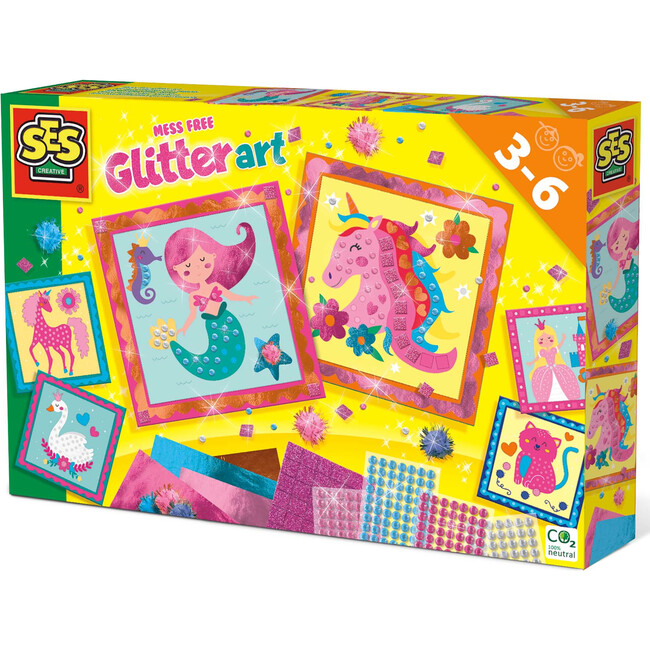 SES Creative: Mess-Free Glitter Art Set - 336 Shiny Foil Diamond & Glitter Foam Stickers - Arts & Crafts - 1