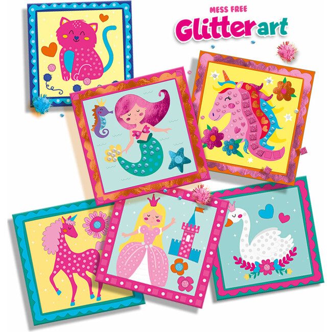 SES Creative: Mess-Free Glitter Art Set - 336 Shiny Foil Diamond & Glitter Foam Stickers - Arts & Crafts - 2