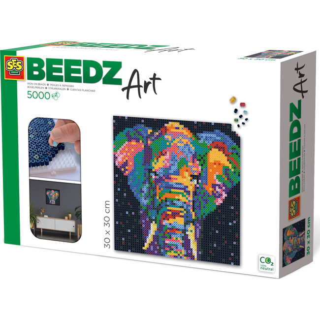 SES Creative: Beedz Art - Elephant Fantasy - Iron-On Beads Set