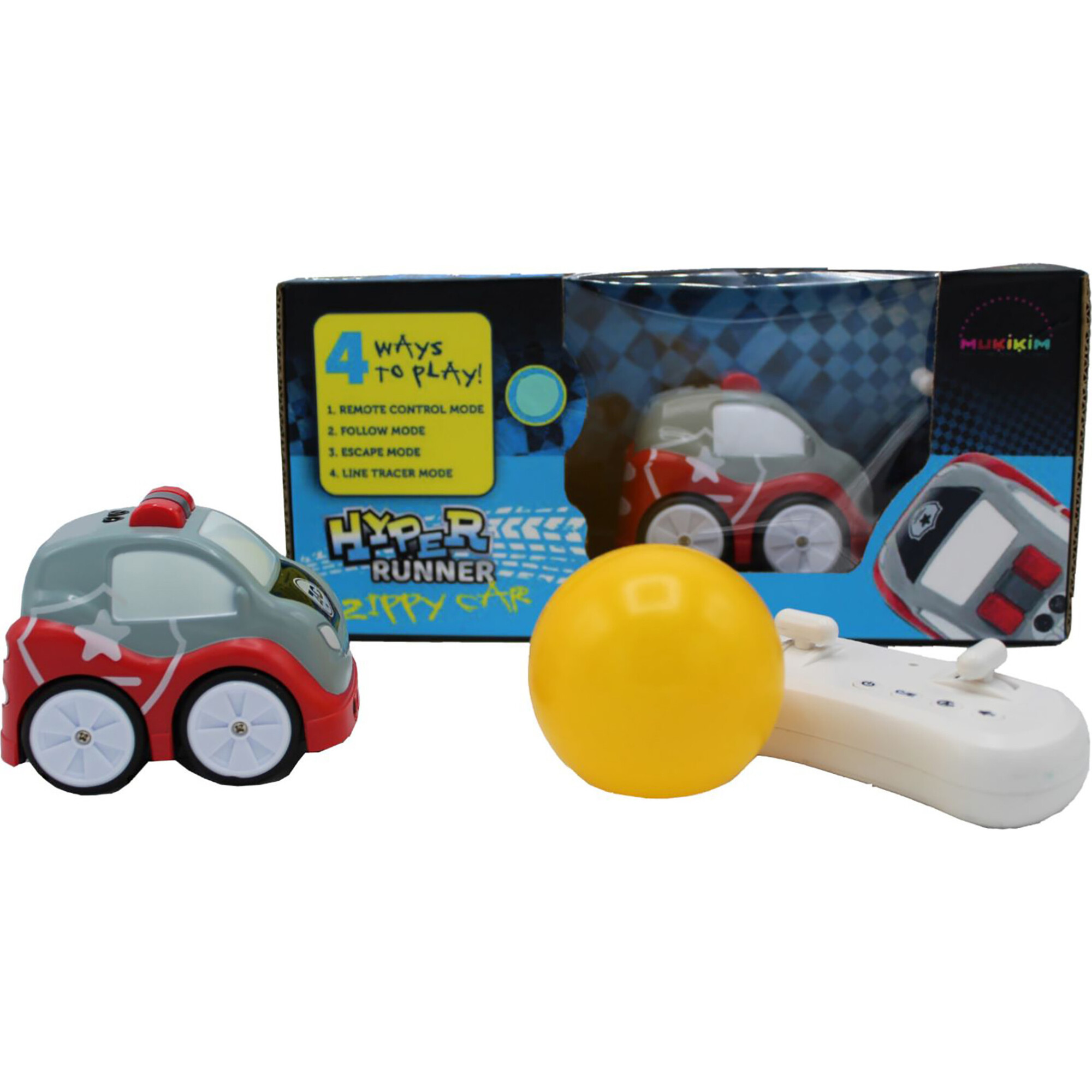 Hyper Runner: Zippy Car - Red & Grey - RC Mini Car Toy - Developmental Toys - 1